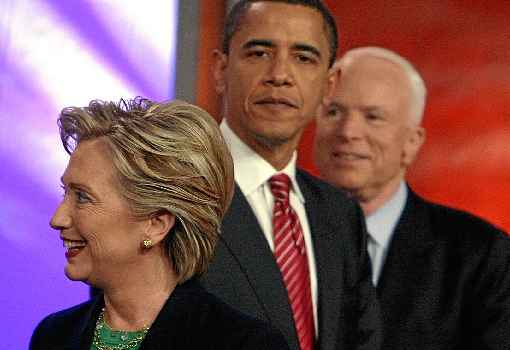 Hillary Clinton com Barack Obama, 