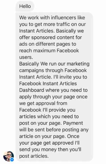 Hacker entrou em contato com editores da revista sugerindo parceria para publicação de artigos do Instant Articles no Facebook