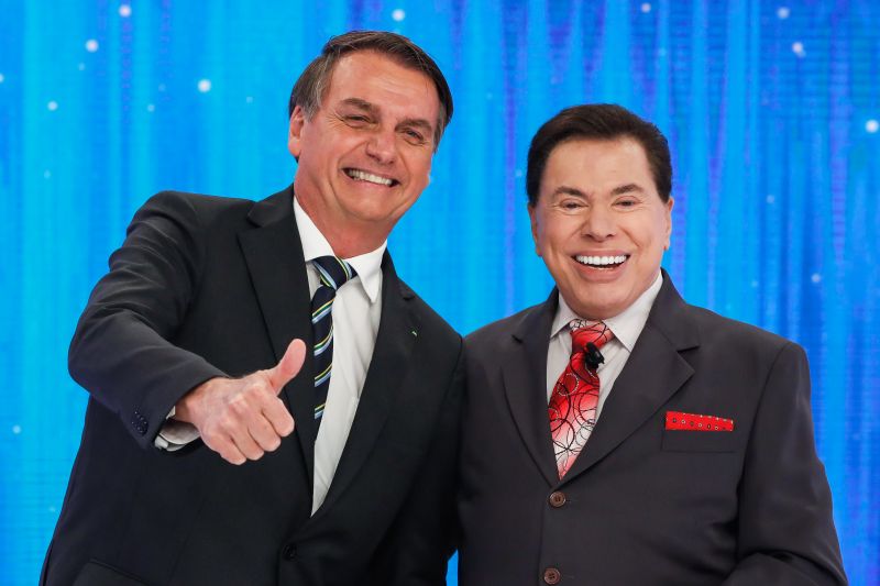 Bolsonaro participa do Programa Silvio Santos, em maio passado