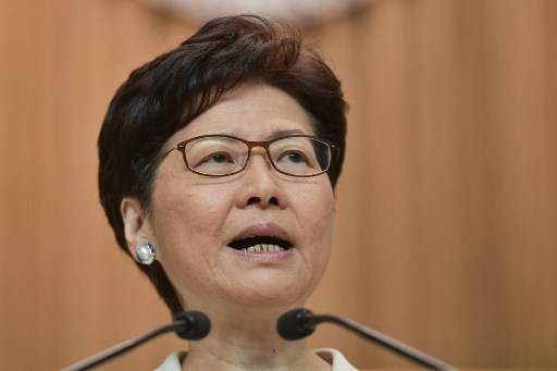 Chefe do governo de Hong Kong, Carrie Lam.