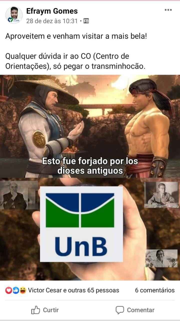 Meme de estudantes da UnB