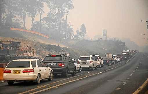 Congestionamento na rodovia de Nova Gales do Sul: rumo a Sidney