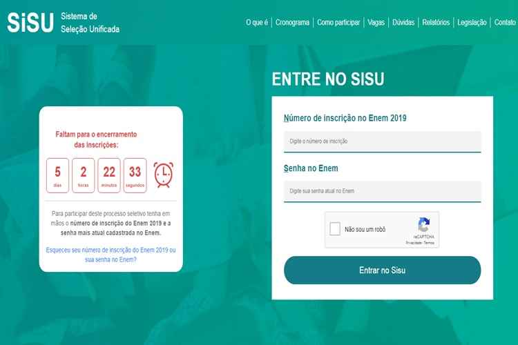 Estudantes terÃ£o atÃ© domingo (26/1) para se inscrever e concorrer a 237 mil vagas em universidades pÃºblicas pelo programa