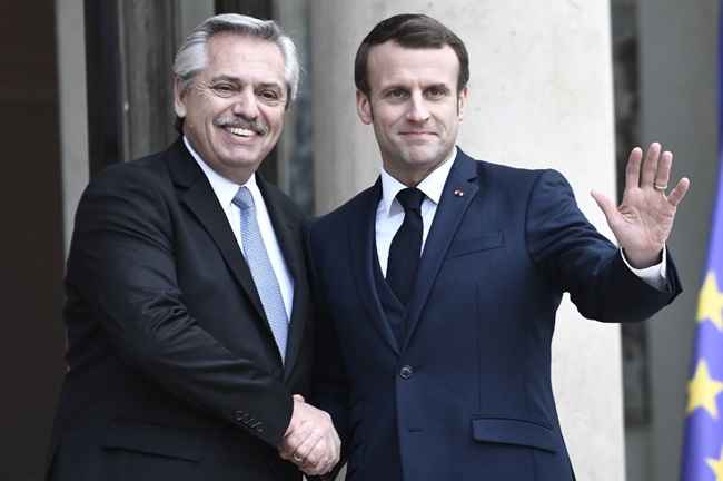 Alberto FernÃ¡ndez recebeu o suporte do presidente francÃªs Emmanuel Macrono nesta quarta-feira (5/2), na sede da presidÃªncia francesa em Paris.