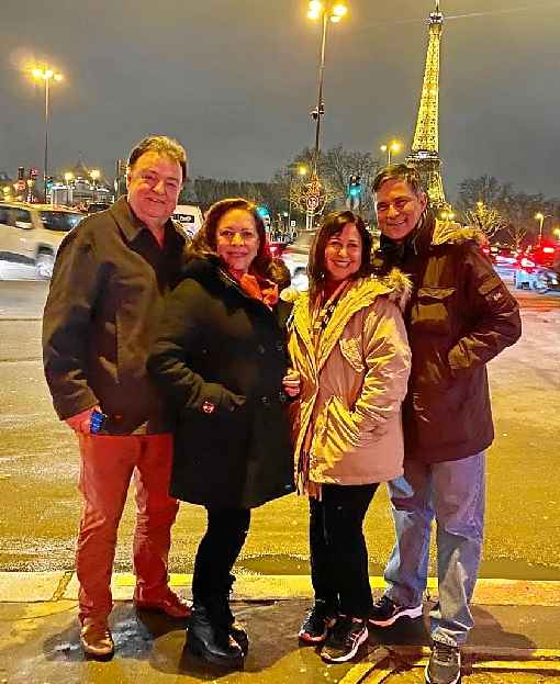 Odilon e Sandra Costa, com Ana Beatriz e SÃ©rgio Goldstein, em Paris