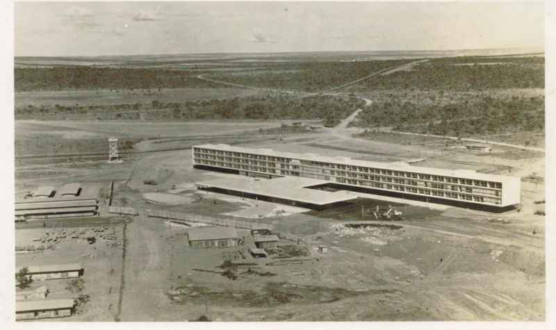 As obras do Brasilia Palace Hotel comeÃ§aram em 1957: reerguido apÃ³s incÃªndio em 1978