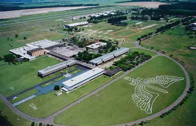 Vista aÃ©rea da Academia da ForÃ§a AÃ©rea
