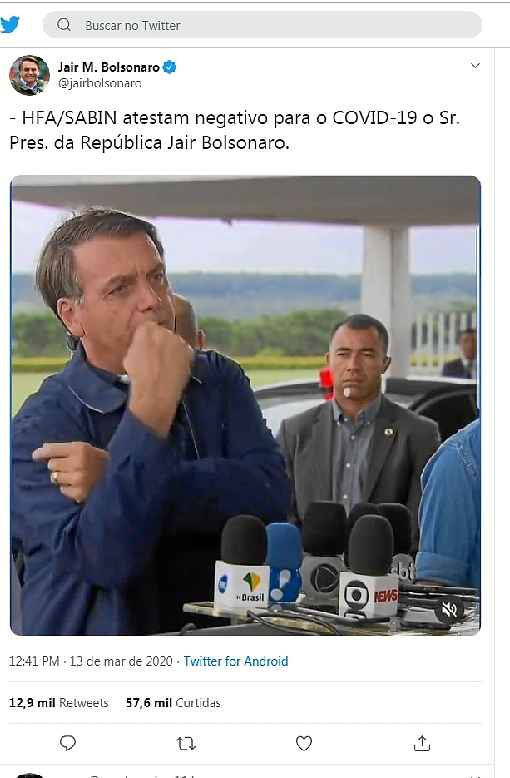 Em nova postagem, o presidente voltou a atacar profissionais da imprensa: 