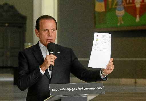 Doria pode estender o isolamento por mais 15 dias: SÃ£o Paulo concentra 41% dos casos confirmados no paÃ­s