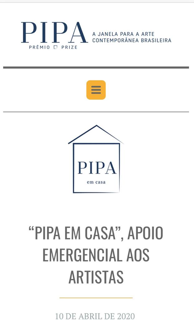 EM CASA - Prêmio PIPA