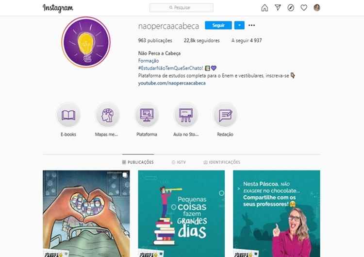 Durante o perÃ­odo de isolamento devido ao Covid-19, as redes sociais podem acabar sendo um Ã³timo recurso para quem quer continuar aprendendo ou se preparando para seleÃ§Ãµes