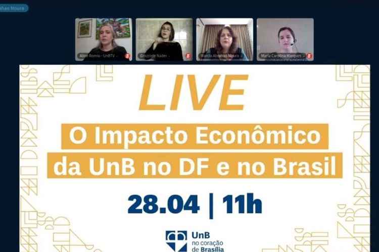 Nesta terÃ§a-feira (28/4), a Universidade de BrasÃ­lia lanÃ§ou, em live pelo YouTube, pesquisa feita sobre os impactos econÃ´micos da UnB no DF e no Brasil