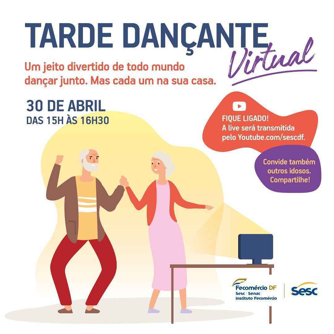 A transmissÃ£o ao vivo faz parte de uma sÃ©rie de aÃ§Ãµes virtuais desenvolvidas para os idosos como forma de manter as atividades que eram feitas presencialmente