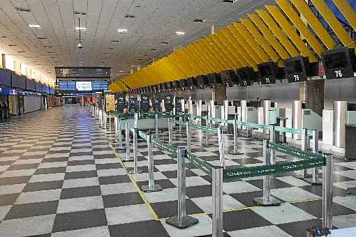 Aeroporto de Congonhas ontem: isolamento em SÃ£o Paulo caiu para 53%