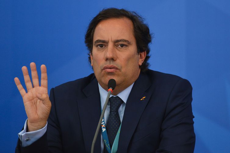 O presidente da Caixa EconÃ´mica Federal, Pedro GuimarÃ£es.