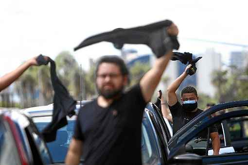 Agentes prisionais protestaram contra as condiÃ§Ãµes de trabalho