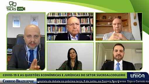 O jornalista Vicente Nunes (E) coordenou a transmissÃ£o, que contou a participaÃ§Ã£o de MaÃ­lson da NÃ³brega, Fernando Skaff (acima), Grace MendonÃ§a e Evandro Gussi (abaixo)