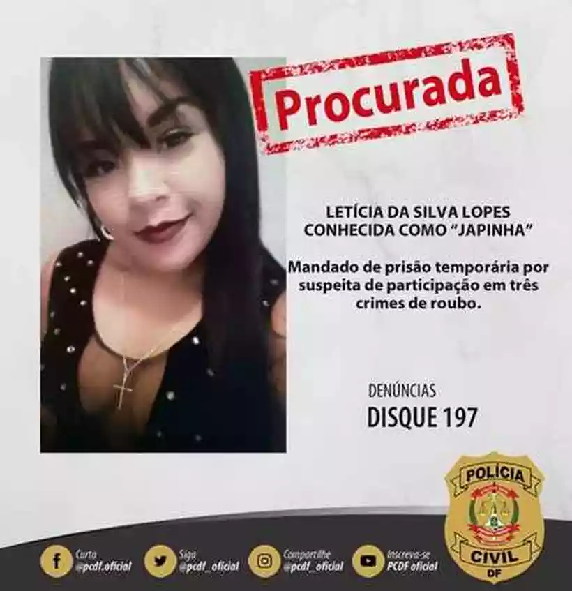 Ã€ Ã©poca, a polÃ­cia divulgou fotos da acusada para auxiliar na busca