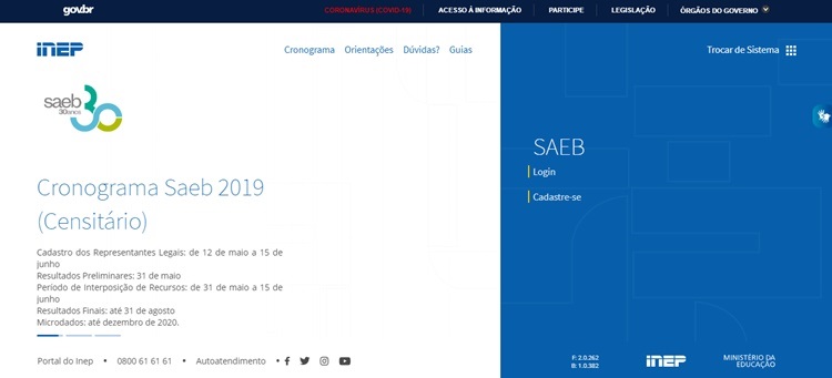 Saeb estÃ¡ com sistema disponÃ­vel para verificaÃ§Ã£o de resultados de 2019