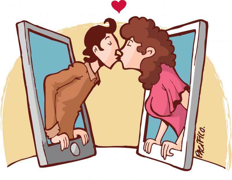 ilustraÃ§Ã£o de casal se beijando