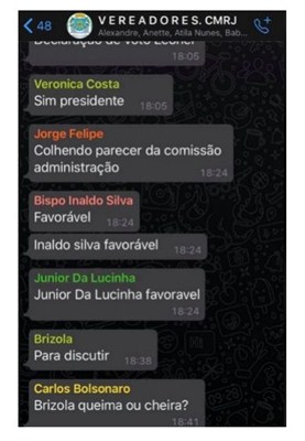 Captura de tela de conversa do Whatsapp