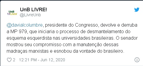 A decisÃ£o do senador Davi Alcolumbre de devolver a agitou as redes sociais, com internautas, polÃ­ticos e representantes da sociedade civil comentando a medida