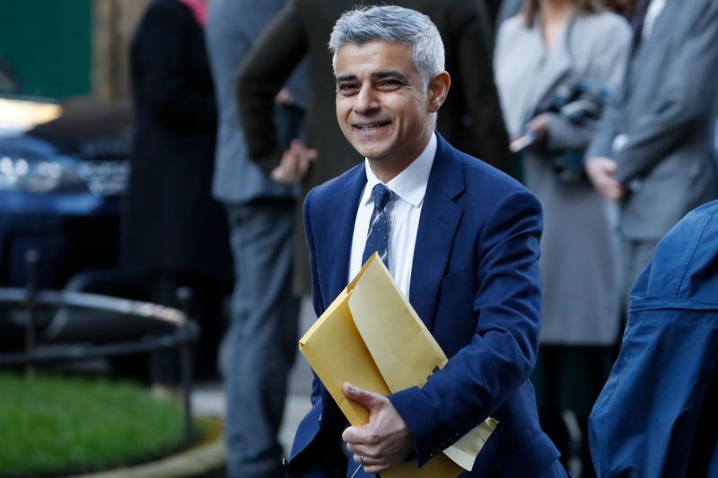 O prefeito de Londres Sadiq Khan.