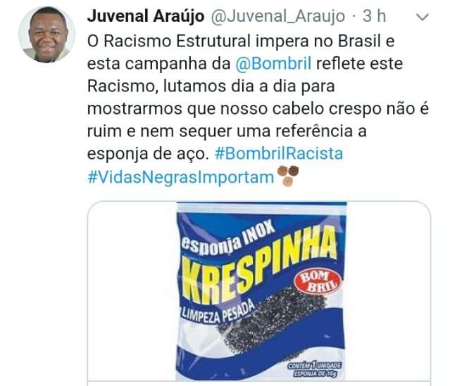 SubsecretÃ¡rio de PolÃ­ticas de Direitos Humanos e de Igualdade Racial do DF critica produto Krespinha