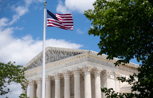 O edifÃ­cio da Suprema Corte Ã© visto em Washington DC, EUA.