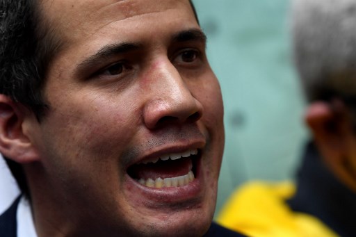 LÃ­der da oposiÃ§Ã£o venezuelana e auto-proclamado presidente interino Juan Guaido.