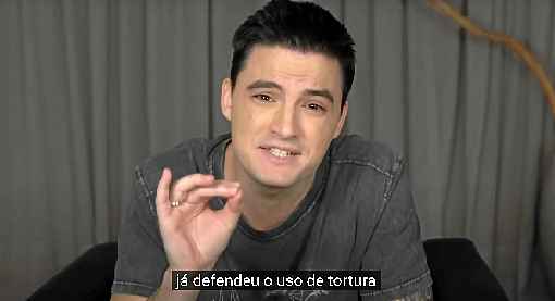 Entre os fatos que Felipe lembra no vÃ­deo estÃ¡ a defesa que Bolsonaro jÃ¡ fez da tortura