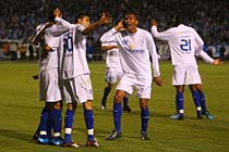 Wellington Paulista (camisa 22) comemora primeiro gol contra o Grêmio