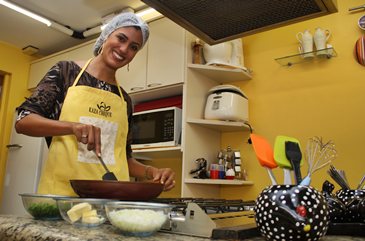 Fernanda usou o casamento como desculpa para realizar o antigo sonho de aprender a cozinhar