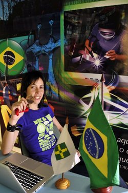 Helena Quintas Simões ganhou destaque no World Skills com seu trabalho de design gráfico, composto a partir de referenciais da cultura de nosso país: 